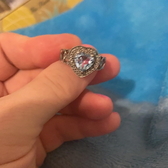 Heart blue 7 Karis ring/ blue band ring - Picture 3 of 10